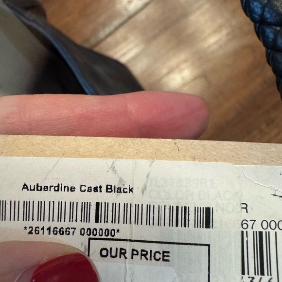 Clark’s Leather auberdine black w/ Braided Handle Hobo Slouchy Purse NWT $179 - Picture 6 of 10